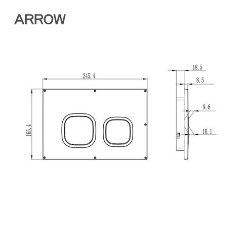 Nút nhấn xả âm tường Arrow AHM001C