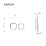 Nút nhấn xả âm tường Arrow AHM001D