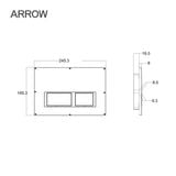Nút nhấn xả âm tường Arrow AHM003C