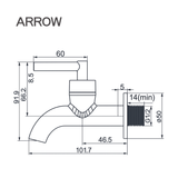 Vòi Lavabo Lạnh Arrow AHMP41002WCP