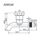 Vòi Lavabo Lạnh Arrow AHMP41003WCP