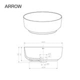 Chậu rửa lavabo đặt bàn Arrow AHP41025B-MGY