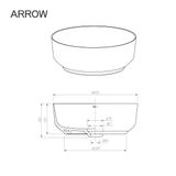 Chậu rửa lavabo đặt bàn Arrow AHP41025B-LGR