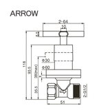Vòi Lavabo Lạnh Arrow AHRQ37001MCP