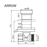 Vòi Lavabo Lạnh Arrow AHRQ37003MCP