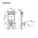 Két nước âm tường Arrow AHY805