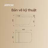 Bồn cầu thông minh treo tường Arrow AKB2130H/AKB2130H