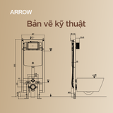 Bồn cầu thông minh treo tường Arrow AKB2130DG-2H/AKB2130H