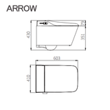 Bồn cầu thông minh treo tường Arrow AKB2130DG-2H/AKB2130H