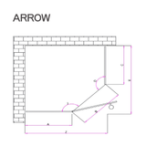 Ảnh bảng vẽ kỹ thuật buồng tắm kính Arrow AL65Z1