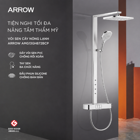 Vòi sen cây nóng lạnh Arrow AMG13GH872BCP