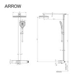 Vòi sen cây nóng lạnh Arrow AMG13GH872GG