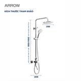 Vòi sen cây nóng lạnh Arrow AMG13S10X