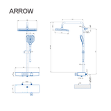 Vòi sen cây nóng lạnh Arrow AMG13SH876SMW