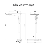 Vòi sen cây nóng lạnh Arrow AMG14GH872MB