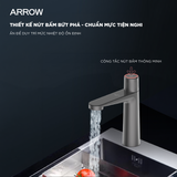 Vòi lavabo nóng lạnh Arrow AMP11868K-GG
