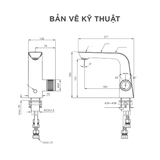 Vòi lavabo cảm ứng Arrow AMP11869BKGG