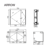 Bộ Tủ Lavabo Arrow APGMD8G3328-A/AP3328 và Tủ Gương Arrow AMYJD8G3328-A