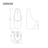 Bồn tiểu nam treo tường Arrow AN639