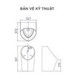 Bồn tiểu nam treo tường Arrow AN661