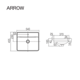 Chậu rửa lavabo bán âm Arrow AP41007C