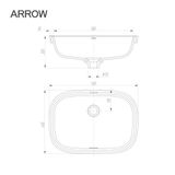 Chậu rửa lavabo âm bàn Arrow AP41008C