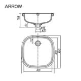 Chậu rửa lavabo âm bàn Arrow AP41011B