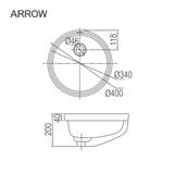 Chậu rửa lavabo âm bàn Arrow AP41014B
