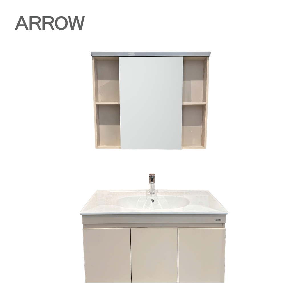 Bộ Tủ Lavabo Arrow APGMD10G31009H-LY/AP31009H và Tủ Gương Arrow AMYJD10G31009H-LY