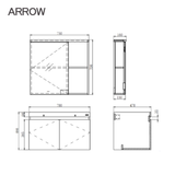 Bộ Tủ Lavabo Arrow APGMD8G31009F-LY/AP31009F và Tủ Gương Arrow AMYJD8G31009F-LY