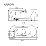 Bồn tắm cao cấp Arrow AQ1602TQU1