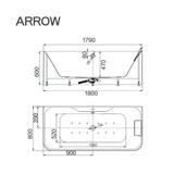 Bồn tắm chân yếm Arrow AQ1866UQU1