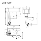 Vòi lavabo nóng lạnh Arrow ARM12855CP