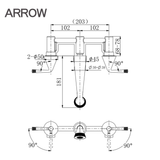 Vòi lavabo nóng lạnh Arrow ARM12855CP