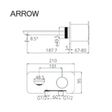 Vòi lavabo nóng lạnh Arrow ARM12872GG