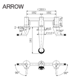 Vòi lavabo nóng lạnh Arrow ARM23855LF90