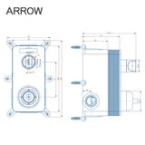 Bộ trộn Sen tắm âm tường Arrow ARQ12A002CP