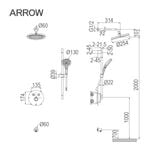 Vòi sen âm tường nóng lạnh Arrow ARQ12H852AU1GGP-1