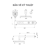 Vòi sen âm tường nóng lạnh Arrow ARQ12H870KGG