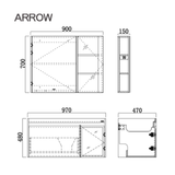 Tủ gương lavabo AUDD10G31009H-YG/AP31009H