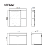 Bộ Tủ Lavabo Arrow AUDD8G3328-MY2/AP3328