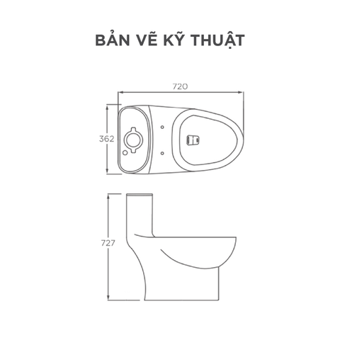 Bồn cầu một khối Arrow AB1802M/AB1118-A