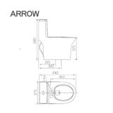 Bồn cầu một khối Arrow AE1185UM/PG011-ZPA