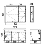 Bộ Tủ Lavabo Arrow ADGMD10G31009H-C/AP31009H và Tủ Gương Arrow AMJD10G31009H-C