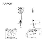 Vòi sen dây nóng lạnh Arrow AHEN-GQ1102CP