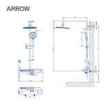 Vòi sen cây nóng lạnh Arrow AD3421CP