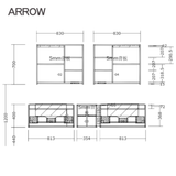 Bộ Tủ Lavabo Arrow A2001XY1/AP4035 và Tủ Gương Arrow A2001XY2