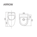 Bồn tiểu nam treo tường Arrow AGN65610C
