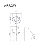 Bồn tiểu nam treo tường Arrow AN661