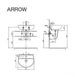 Chậu rửa lavabo treo tường Arrow AHP31018C/AHL9005C
